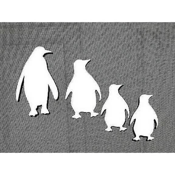 DCentral Penguin Family Flexible Screen Magnets: Double-Sided. Bright White-Easier to See Day & Night. Decorative. Helps to Stop Walking into Screens, Covers Small Tears in Screens