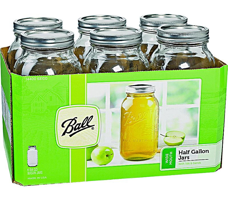 Details about   64oz Wide Mouth Half Gallon Mason Jar Canning Glass Clear Storage Spices Kitchen 