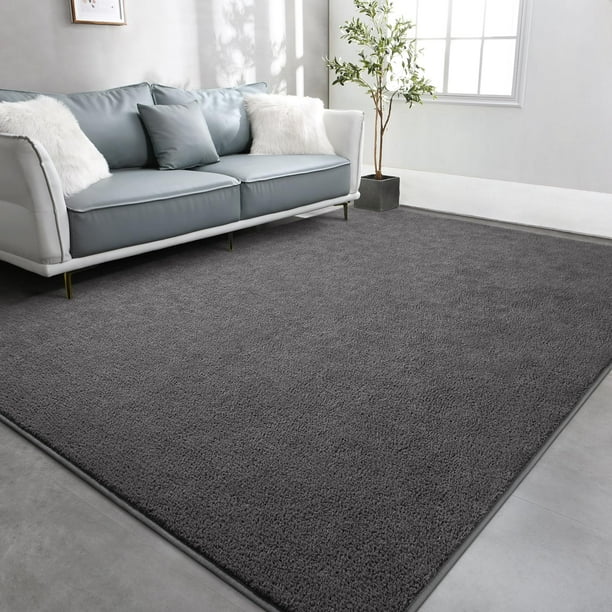 Alfombra viscoelástica TWINNIS 180x274 cm, gris oscuro, suave
