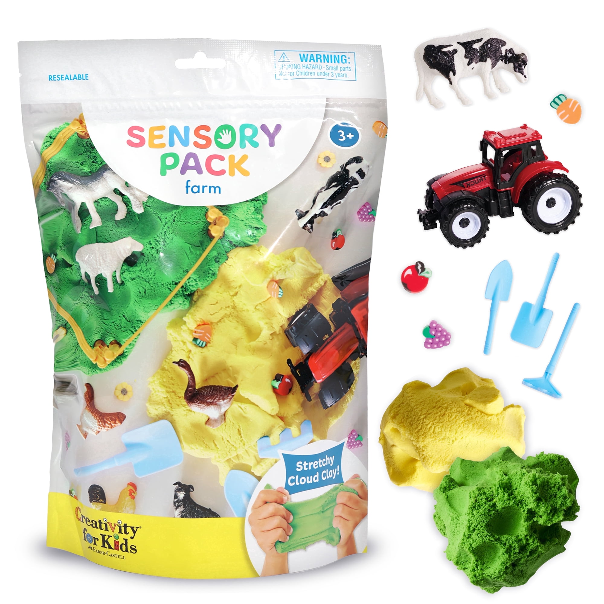 Creativity for Kids Sensory Activities Kit: Farm Animal Toys for Toddlers Ages 3-5