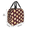 thumbnail image 3 of Honeii Golden Christmas Balls Print Lunch Bag Women, Lunch Box Lunch Bag for Women Adult Men, Small Leakproof Cute Lunch Tote Large Capacity Reusable, 3 of 8