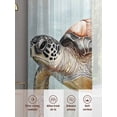 thumbnail image 6 of Ocean Turtle Sheer Curtains 63 Inch Long 2 Panels, Coral Fish Vintage Light Filtering Rod Pocket Curtains, Sheer Voile Drapes for Living Room Bedroom, 52"x63", 6 of 8
