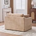 thumbnail image 6 of MDQMD 45"Modern Accent Chairs with Armrest for Bedroom,Brown Accent Chair for Living Room,Cozy Reading Chairs for Adults, 6 of 9