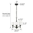 thumbnail image 6 of Design House Aubrey 3-Light Indoor Dimmable Chandelier with Frosted Glass, 6 of 15