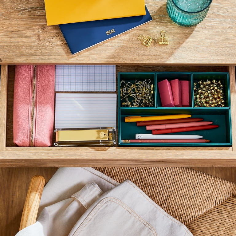 Pen+Gear 5-Piece Drawer Organizer Set, Green Emerald photo 2