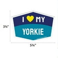thumbnail image 2 of I Love My Yorkie Hexagon Shaped Magnet, 2 of 3