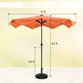 thumbnail image 7 of Alpha Joy 10FT Outdoor Patio Umbrella Solar LED Umbrella with Crank Handle, Orange, 7 of 7
