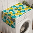 thumbnail image 1 of Geometric Washing Machine Organizer, Aqua and Earth Tones Nested Circles and Dots Interlacing Shapes Repeating Pattern, Anti-slip Fabric Top Cover for Washer and Dryer, Multicolor, by Ambesonne, 1 of 1