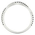 thumbnail image 5 of 0.16 ctw Wedding Band for Women - 14K White Gold Natural Onyx Stackable Eternity Ring, 5 of 6