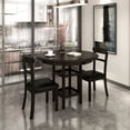 thumbnail image 3 of Costway Set à Manger 3 Pièces avec Table à Manger Ronde et 2 Chaises Rembourrées, 3 of 10