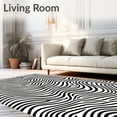thumbnail image 2 of ODIKA 6x9 Machine Washable Non-Slip Area Rug, Luxurious Wavy Striped Zigzag Chevron Decorative Elegant Stylish Ultra Soft Rug, None, 522050, 2 of 7