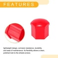 thumbnail image 5 of 20 Pcs Wheel Lug Nut Bolt with Clip Rims Tire Nut Screws Dust Cap Cover Nut Protection Plastic Red 21mm, 5 of 7