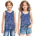 thumbnail image 7 of AUNVITO Boys & Girls Casual Print Sleeveless Round Neck Tank Top for Older Kids (3-15 Years), 7 of 7