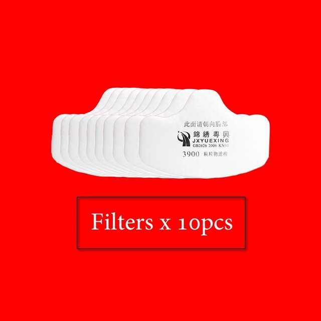 Dust Mask Reusable Dust Proof Respirator Rubber Work Safety Mask Cotton Filters For Builder Carpenter Daily Haze Protection