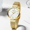 thumbnail image 3 of CURREN Fashion Watch for Women Luxury Quartz Gold Elegant Bracelet Wristwatch Female Clock Ladies Dress Stainless Steel, 3 of 7