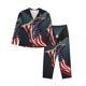 thumbnail image 1 of Fotbe American Flag Conjunto de Pijama de Manga Larga para Mujer con Estampado, Ropa de Dormir de 2 Piezas, Conjunto de Casa Suave y Cómodo con Bolsillos-XX-Large, 1 of 7