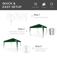 thumbnail image 4 of Best Choice Products 10x10ft Pop Up Canopy Outdoor Portable Adjustable Instant Gazebo Tent w/ Carrying Bag - Forest Green, 4 of 9