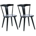 thumbnail image 3 of Duhome Dining Chairs Set of 2 Wood Dining Room Chair Windsor Chair for Kitchen, Farmhouse Chairs Slat Back, Black, 3 of 9