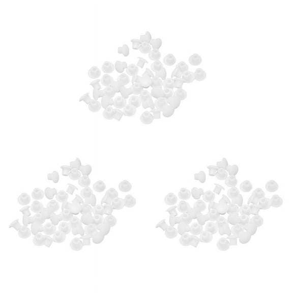 Plastic Round Shaped Cover Screw Cap Lid White 150Pcs for 5mm dia Hole