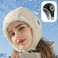 thumbnail image 4 of Gorros de invierno para hombres y mujeres, versátiles, a prueba de viento y salpicaduras de agua, gorro cálido con protección para las orejas engrosado, 4 of 5