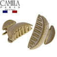 thumbnail image 3 of Camila Paris CP2917/2 French Hair Clip for Women, Set of 2 Small Girls Hair Claw Clips Jaw Gray Gold Fashion Durable and Styling Hair Accessories for Women, Strong Hold No Slip Grip, Made in France, 3 of 8