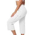 thumbnail image 3 of FAHXNVB High Waisted Yoga Cpari Pants for Women with Pockets Summer Stretchy Workout Athletic Trousers Lightweight Running Pants, 3 of 6