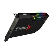 Creative Sound BlasterX AE-5 Plus SABRE32-class Hi-res 32-bit/384 kHz PCIe Gaming Sound Card and DAC with Dolby Digital and DTS, Xamp Discrete Headphone Bi-amp, Up to 122dB SNR, RGB Lighting System