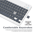 thumbnail image 2 of Rechargeable Bluetooth Keyboard and Mouse Combo Ultra Slim Full-Size Keyboard and Mouse for Ulefone Note 11P and All Bluetooth Enabled Mac/Tablet/iPad/PC/Laptop - Shadow Grey with Black Mouse, 2 of 7