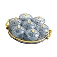 thumbnail image 4 of DOLITY Dried Fruit Plate Divided Serving Dishes Jars for Candy Nuts Fruit Vegetable Clear Gray, 4 of 9