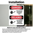 thumbnail image 3 of (2 Pack) High Voltage Authorized Personnel Bilingual OSHA Danger Sign, 3 of 7