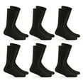 thumbnail image 3 of Fruit of the Loom Men's All Day Comfort Crew Socks, Sizes 12-15, Black (6-Pack), 3 of 7