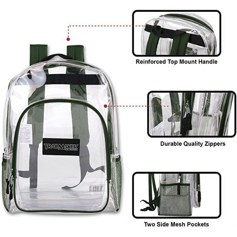 School Backpack Clear Transparent Pvc Mg Gear Backpack MGgear