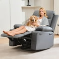 thumbnail image 7 of Swivel Rocker Recliner Chair with Massage and Heat, Oversized Glider Recliner Nursery Chair,Single Sofa Seat, 7 of 7