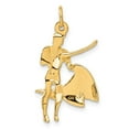 thumbnail image 4 of Auriga Fine Jewelry 14K Yellow Gold Matador Charm Pendant for Women (L-30 mm,W-16 mm), 4 of 6