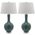 thumbnail image 3 of Safavieh Lighting Collection Blanche Gourd Teal And White Table Lamp, Set Of 2, 3 of 4