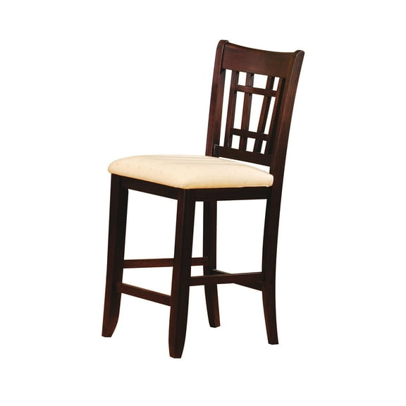 ACME Lugano Bar Chair in Fabric & Dark Walnut