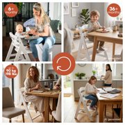 hauck Alpha+ Adjustable Booster High Chair and High Chair Tray Table, Grey