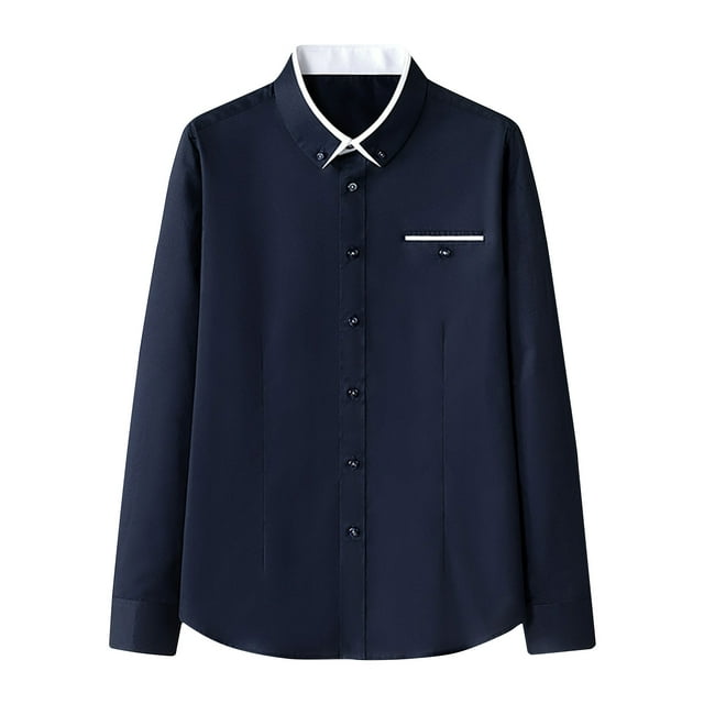 AherBiu Chemises Grande Taille à Boutons Manches Longues Col à Revers Mode Chemise Non Rentrée Chemises Décontractées Ajustées