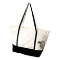 thumbnail image 2 of Eco Playa Del Caribe Deluxe Zipper Top Canvas Beach Boat Bag - Custom Personalization Available (Natural - Black Trim - No Embroidery), 2 of 4