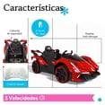thumbnail image 2 of Montable Eléctrico The Baby Shop - go kart eléctrico, control remoto, 12v, luz, sonido Rojo -, 2 of 6