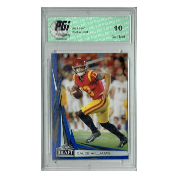 Caleb Williams 2023 Leaf Football #B2-2 Blue Special Edition Rookie Card PGI 10