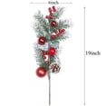 thumbnail image 2 of Coolmade 2 Pack Red Berry Stems Artificial Pine Picks for Christmas Tree Decorations, Christmas Flower Arrangements Wreaths, Garlandsand Holiday Decor, 19 Inches, 2 of 7