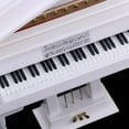 thumbnail image 4 of Modelo de piano en miniatura, modelo de piano de cola decorativo para juego de cumpleaños blanco, 4 of 9