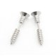thumbnail image 2 of 1 Par De Los Hombres \ 's Fresco Pendientes De Tornillo De Acero Inoxidable 316l Zarcillos De Plata, 2 of 9