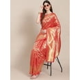 thumbnail image 2 of Ethnic Asia Banarasi Art Silk Red Saree Wedding Wear With Unstitched Blouse, 2 of 3