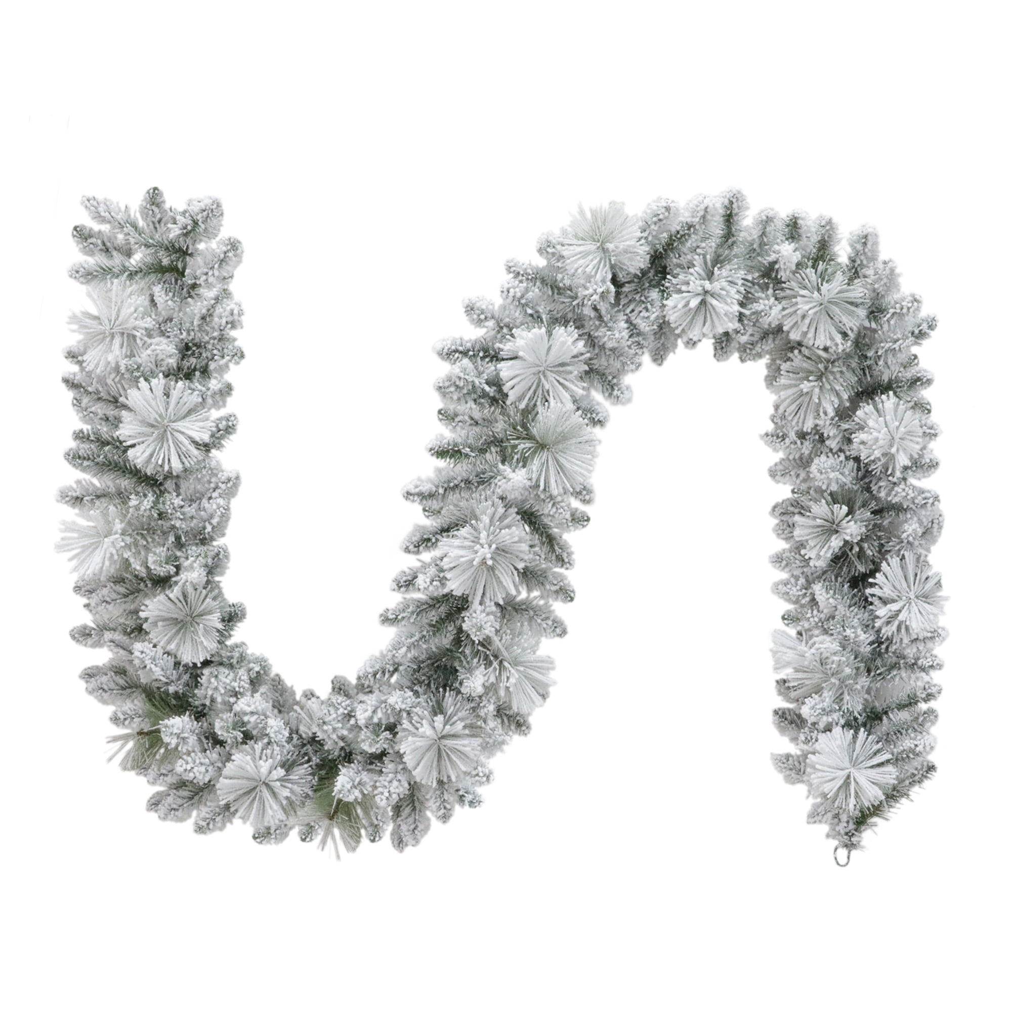 Holiday Time 9' Snow-Flocked Winter Frost Artificial Christmas Garland photo 1