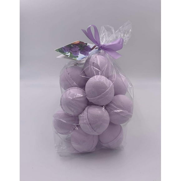 Spa Pure French Lilac Bath Bombs: USA Made with Shea Butter, Ultra Moisturizing, Great for Dry Skin (14 Count) Pack of 1