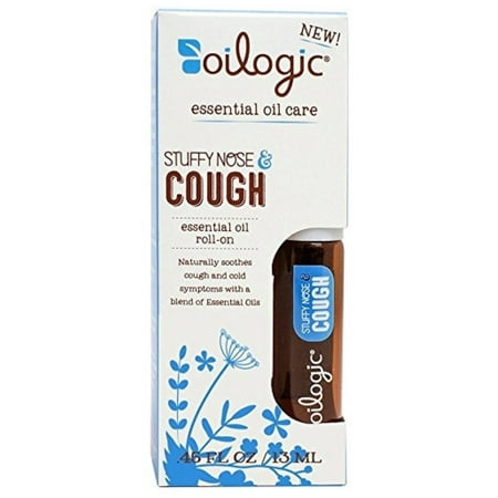 3 Pack - Oilogic Stuffy Nose & Cough Essential Oil Roll, 0.45 (Best Essential Oil For Stuffy Nose)