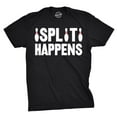 thumbnail image 1 of Mens Split Happens Funny Bowling Graphic Text Hilarious Sports T Shirt (Black) - M, 1 of 3