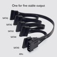 thumbnail image 5 of 5 Cable de alimentación 5 Molex 4 pines 1 a SATA 15 pines Divisor de suministro de disco duro 78 cm, 5 of 5